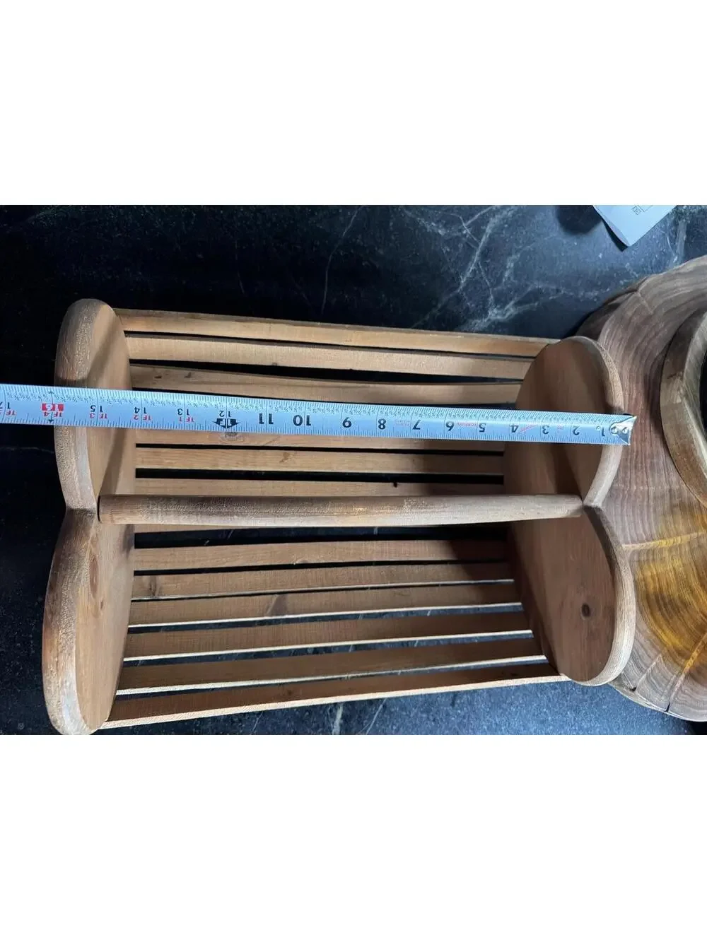1980s Country Kitchen Wooden Goose Caddy